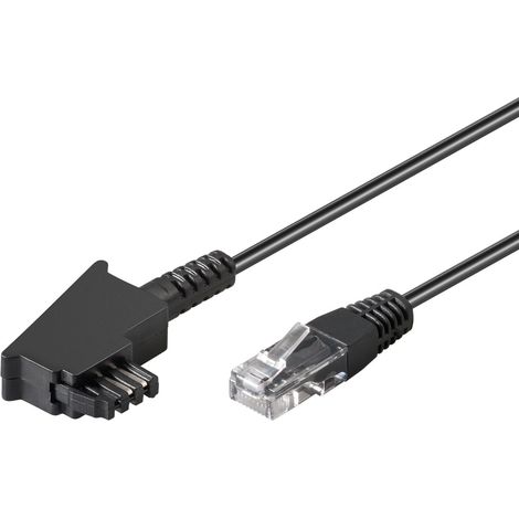 DSL-/VDSL-Routerkabel, Kupferleiter (CU), TAE-F-Stecker  RJ45-Stecker (8P2C). Kabellänge 20 m