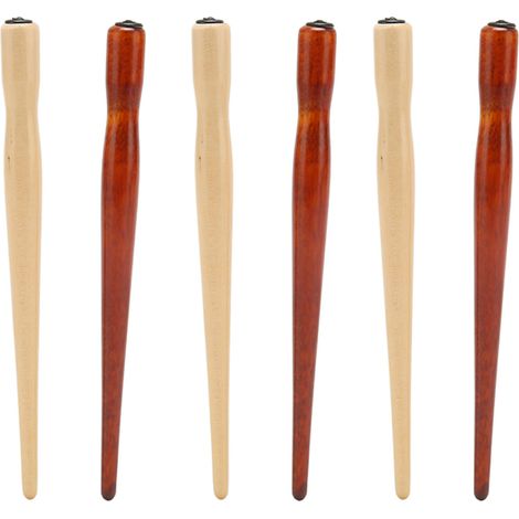 6 Pièces Porte-plume en Bois pour Dessin - Prise Confortable, Poignée Ergonomique, Idéal pour Croquis et Art (1/5)