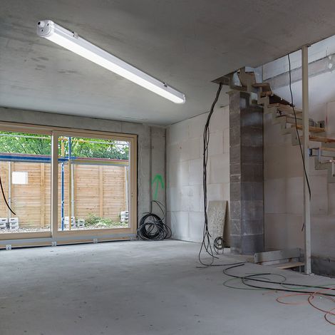 Luce LED per vasca, luce per ambienti umidi, luce per garage, lampada per ingresso, lampada da soffitto, plastica bianca, resistente ai getti d'acqua, 18W 2160lm 4000K bianco neutro, L 60 cm (1/5)