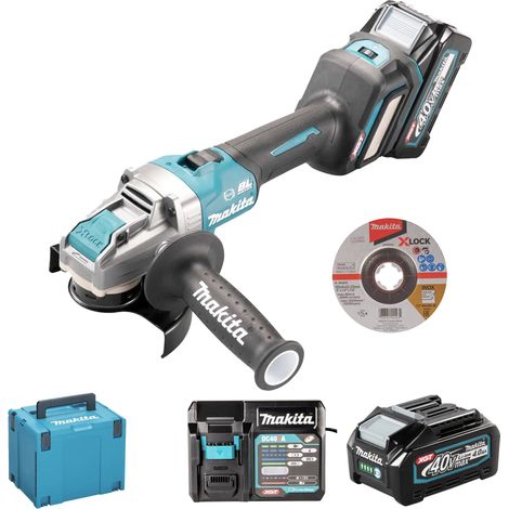 Makita GA041GM201 Smerigliatrice angolare 125 mm X-Lock 40 V con due batterie (1/4)