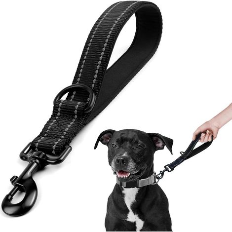 Guinzaglio corto e resistente per cani - Guinzaglio robusto per l'addestramento del cane, guinzaglio riflettente per cani di taglia media e grande. (1/5)