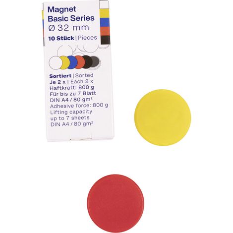 magnetoplan Magnet Basic Serie (Ø) 32 mm rund  10 St. 1863210