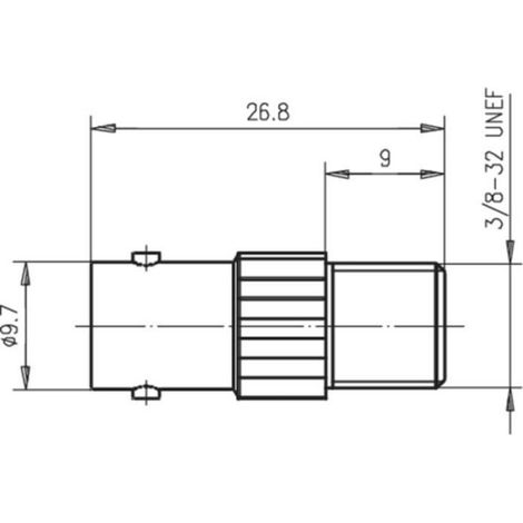 Adaptateur coaxial Telegärtner 100023640 BNC femelle - F femelle 1 pc(s) (1/3)