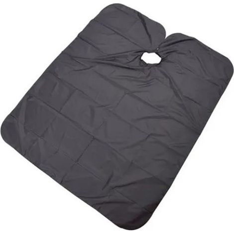 Cape de coiffure noir imperméable respirant réglable, cape de barbier professionnelle pour salon de coiffure et stylisme. (1/5)