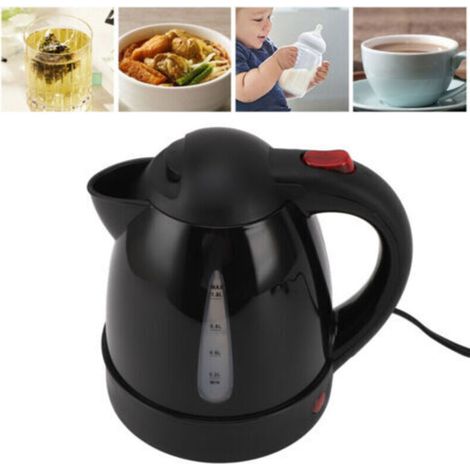 Bouilloire électrique 150 W 1 L Black Road Chaudière à eau chaude Doublure en acier inoxydable Arrêt automatique Bouilloire à thé Prise de cigarette de voiture 12 V pour berli (1/5)