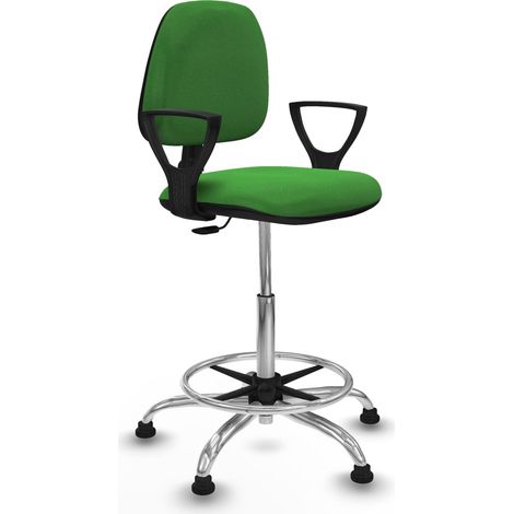 Silla de oficina piqueras y crespo BFN05RT verde regulable metal