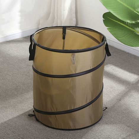 Robuster, wiederverwendbarer 85-Liter-Gartenbeutel mit Pop-up-Funktion (ø45 x 55 cm) für Camping, Gartenarbeit, Picknicks und als Abfallbeutel für Gartenabfälle im Freien. (dunkelgrün) (1/5)
