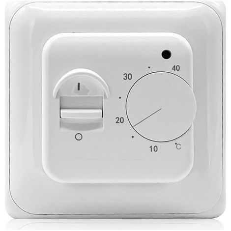 Raumthermostat für Fußbodenheizung 220 V 16 A: Standard-Einbauthermostat, manueller Raumtemperaturregler, analoge Heizung, mechanischer Thermostat (1/5)