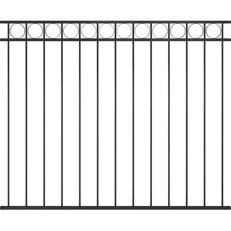 Panneau de clôture ASSEN en acier noir 1,7 x 1,5 m