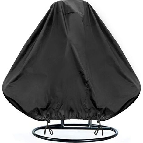Funda para silla colgante, impermeable, con forma de huevo, resistente al viento y a los rayos UV, fabricada en tejido Oxford de alta resistencia (232 x 203 cm). (1/5)