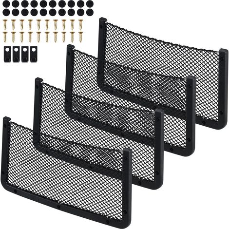 4-teiliges Auto-Aufbewahrungsnetz-Set, 42 x 21 cm, Kofferraum-Organizer mit hohem Fassungsvermögen, multifunktionale Tasche für Autoutensilien, Wohnmobile, Boote, Zuhause (1/5)