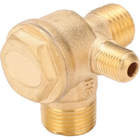 Rückschlagventil aus Messing, Gewindeanschluss, Zubehör für Luftkompressoren und Pumpen, 1/2 x 3/8 x 10 (1/5)