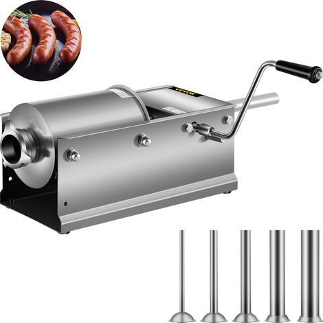 Machine à Saucisse 3L Remplissage de Saucisse horizontal de saucisse remplissante de saucisse pour la maison et l'utilisation commerciale en acier inoxydable (1/5)