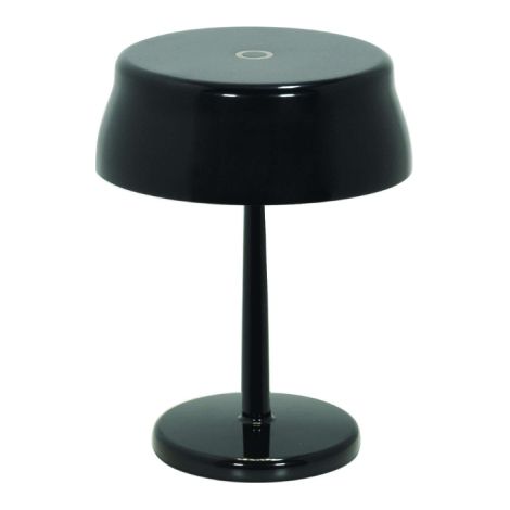 Zafferano Sister Light Mini Wi-fi Lampada a led smart da tavolo Nero Perlato ricaricabile e dimmerabile - 2200-2700-3000-4000K 3,2W h17cm