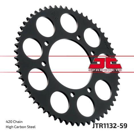 Pignon arrière Jt 4406 59 pour Aprilia Rx 50 Factory E4 2T Lc '18 (440659Jt) (Chaîne .420) (1/2)