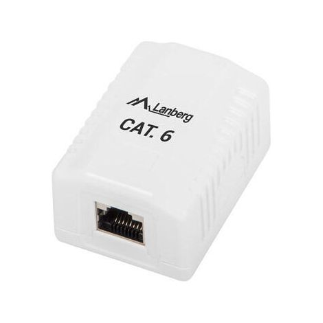 ROSETA DE SUPERFICIE LANBERG CAT.6 FTP 1X TOMA RJ45 BLANCO (1/3)