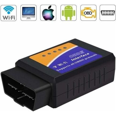Appareil de diagnostic OBD2 WiFi, appareil de diagnostic de voiture OBD2 ELM327, scanner de diagnostic OBD II pour tous les véhicules, connecteur de voiture de code d'erreur universel pour table (1/4)