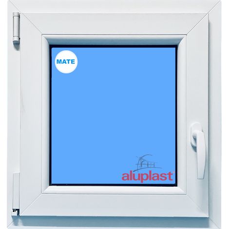 Ventana PVC 500x600 Blanca Oscilobatiente Izquierda Vidrio Mate (1/8)