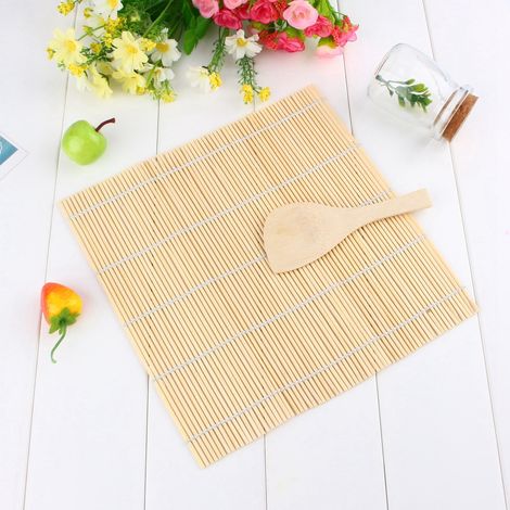 Rouleau à Sushi en Bambou DIY avec Tapis et Pelle à Riz - Kit de Préparation (1/5)