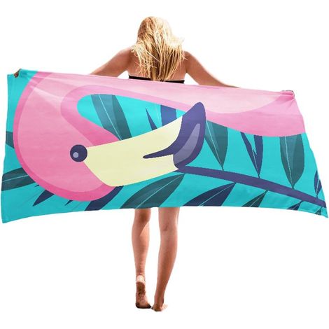 Serviette de plage légère et fine en microfibre, séchage rapide : compacte, anti-sable, absorbante, imperméable au sable