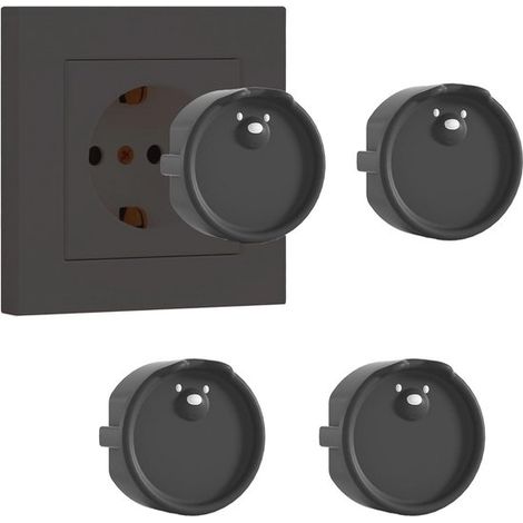 Set di 4 cappucci protettivi per prese F, in silicone, per proteggere da polvere e schizzi protezione contro le scosse elettriche marrone+kaki. (1/5)