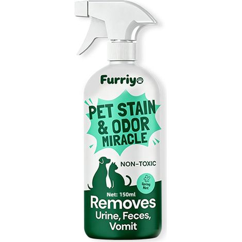 Furriyo cat and dog deodorant spray quickly removes and breaks down odors the safe formula ensures a fresh environment for your pet. (1/5)