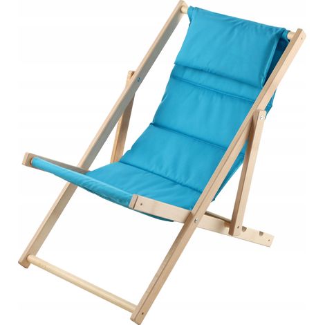 KADAX Tumbona de Madera Jardín Playa Cómodo Cojín Plegable Fabricante Polaco (1/5)