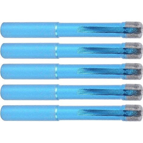 5-teiliges Set Diamant-Lochbohrer, blau, 8 mm, für Granit / Keramikfliesen / Beton