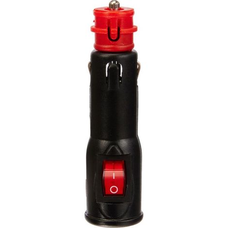 12V cigarette lighter socket with switch, black (1/3)