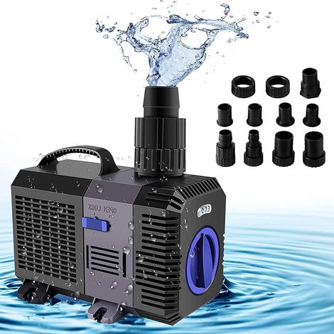 1 Pompe De Bassin 4500L/h 30W Axe Céramique Débit Réglable Pour Étang Jardin Aquarium