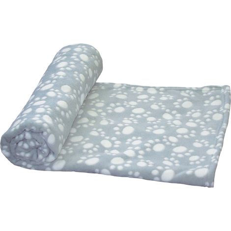 Nobby® Hunde Schlafplatz Fleece Plaid EMMI Classic Grau 75 x 100 cm - Mikrofaser