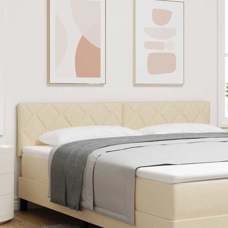 Testiera Crema 180 cm Tessuto vidaXL (1/5)