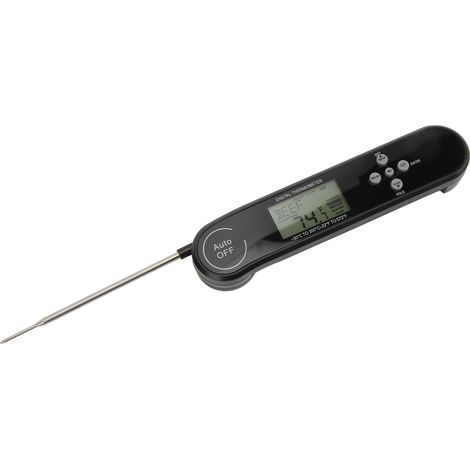 Thermomètre cuisine numérique pliable sonde rotative 180° -30°C 300°C barbecue viande avec pince anti-brûlure (1/5)