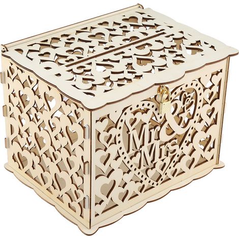 Boîte Cadeau Argent Clé DIY pour Mariage Anniversaire Fête (1/5)