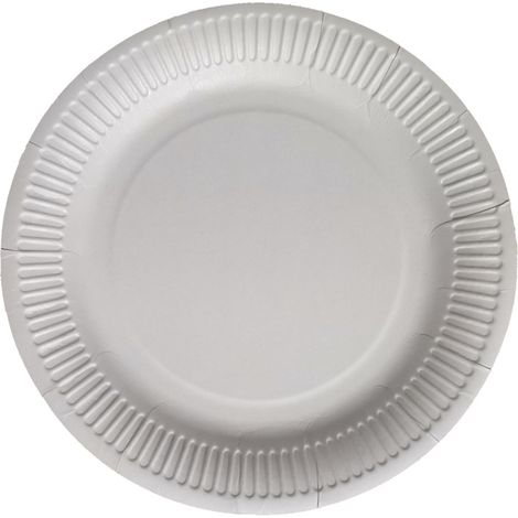Assiettes en carton 23 cm, lot de 100, jetables et écologiques. (1/5)