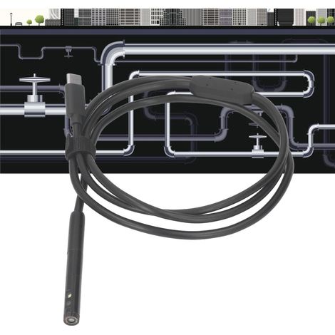 Endoscope industriel pour canalisations 1080p, endoscope haute définition à double objectif, endoscope de type C, compatible OTG, téléphones Android et ordinateurs, caméra serpent d'inspection pour ca (1/5)