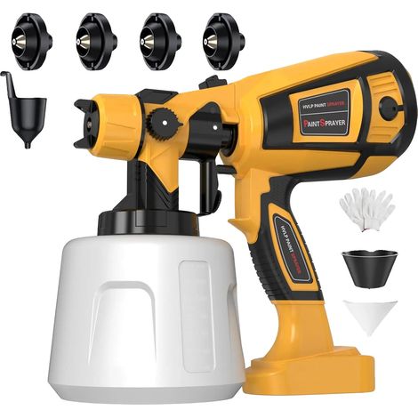 Pulverizador de pintura, tecnología HVLP, capacidad de 1400 ml, 850 W, enchufe europeo. (1/2)