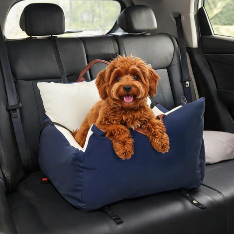 Caisse de transport pour animaux blu navy Beige 53 x 49 x 36 cm (1/5)