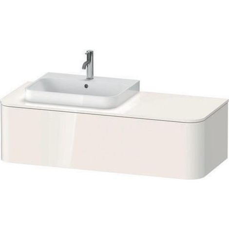 DU WTU HappyD2+ wandh.,354x1300x550mm 1A uszug,BP l.,weiß hgl. f.ASB ohne ES (1/4)