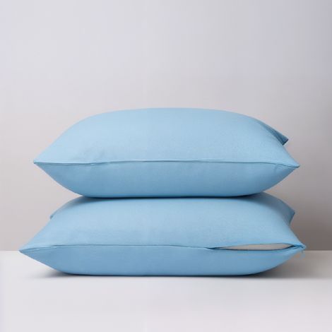 Lot de 2 Taies d'oreiller 2 en 1 - Alèse absorbante intégrée - Coloris Givre - 60/60 - DODO (1/2)