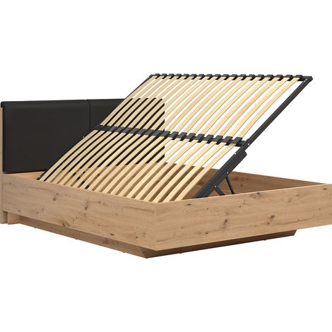 Bett mit Bettkasten 160x200cm Eichenoptik