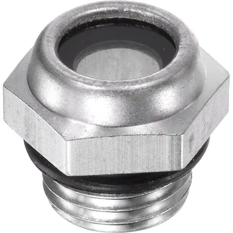 Air Compresseur Huile Niveau Jauge 1/4" Mâle Fileté Aluminium (1/5)