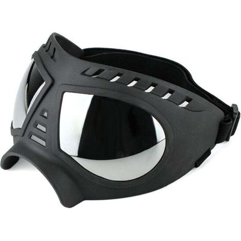Lunettes de protection pour chiens moyennes à grandes lunettes de soleil UV pour chiens coupe-vent et neige à monture souple pour la Protection des yeux des chiens à long museau - Crezuo (1/4)