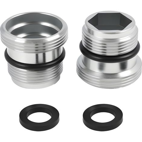 CCYKXAAdaptateur Robinet Cuisine M18 Vers M22, Connecteur Métal En Laiton Chromé Avec Joint Torique, Compatible Avec Aérateurs, Filtre Eau, Osmoseur (1/5)