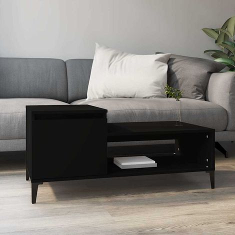 vidaXL Coffee Table Black 100x50x45 cm Engineered Wood (1/5)