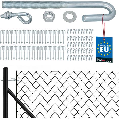 KOTARBAU® Lot de 50 Tendeurs Grillage M10, Tendeur Cable, Acier Galvanisé, Tendeur Fil de Fer Cloture, Tendeur de Fil Ouvert avec Vis de Fixation Fermée (1/5)