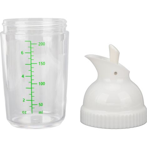 Bocal à Vinaigrette 200ml Anti-Fuites Sans BPA avec Couvercle pour Cuisine - Blanc (1/5)
