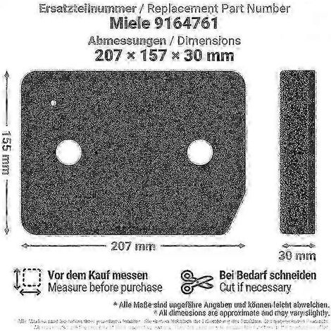 Filtre de rechange en mousse pour sèche-linge Miele (lot de 2) (1/2)