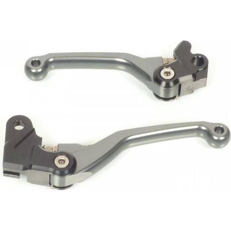 Paire de levier articulés coloris titane pour moto Honda 125 CR (1/5)