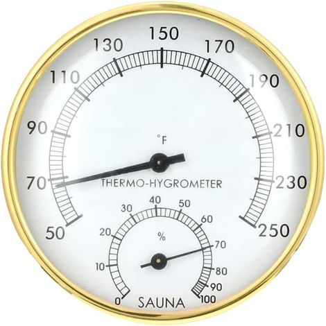 ThermomèTre de Sauna 2 en 1 Fahrenheit, ThermomèTre et HygromèTre de Sauna, Moniteur de TempéRature et D'Humidité IntéRieure (1/5)